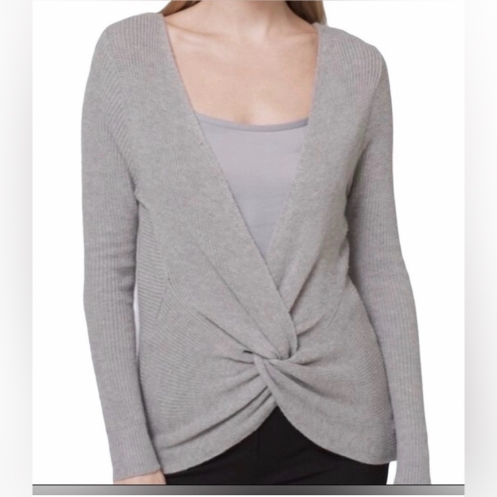 White House Black Market Gray Knit Sweater